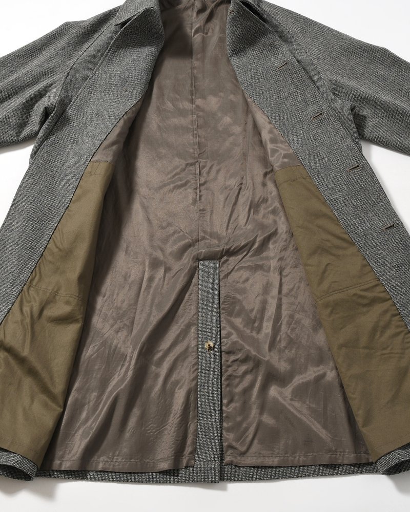 Tweed Balmacaan Coat -Mix-