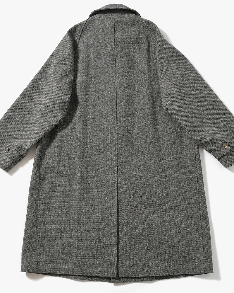 Tweed Balmacaan Coat -Mix-