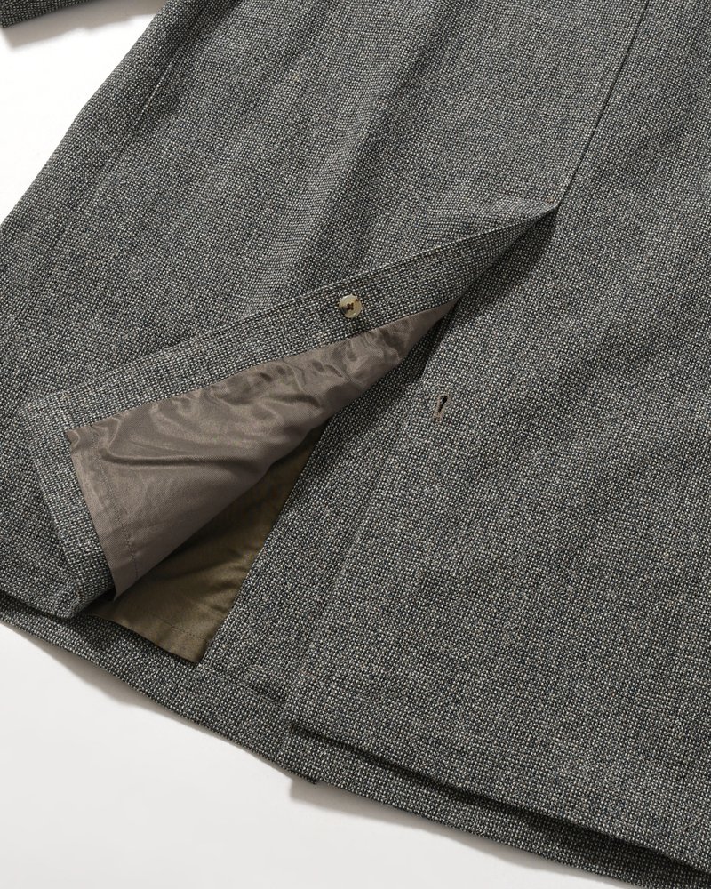 Tweed Balmacaan Coat -Mix-
