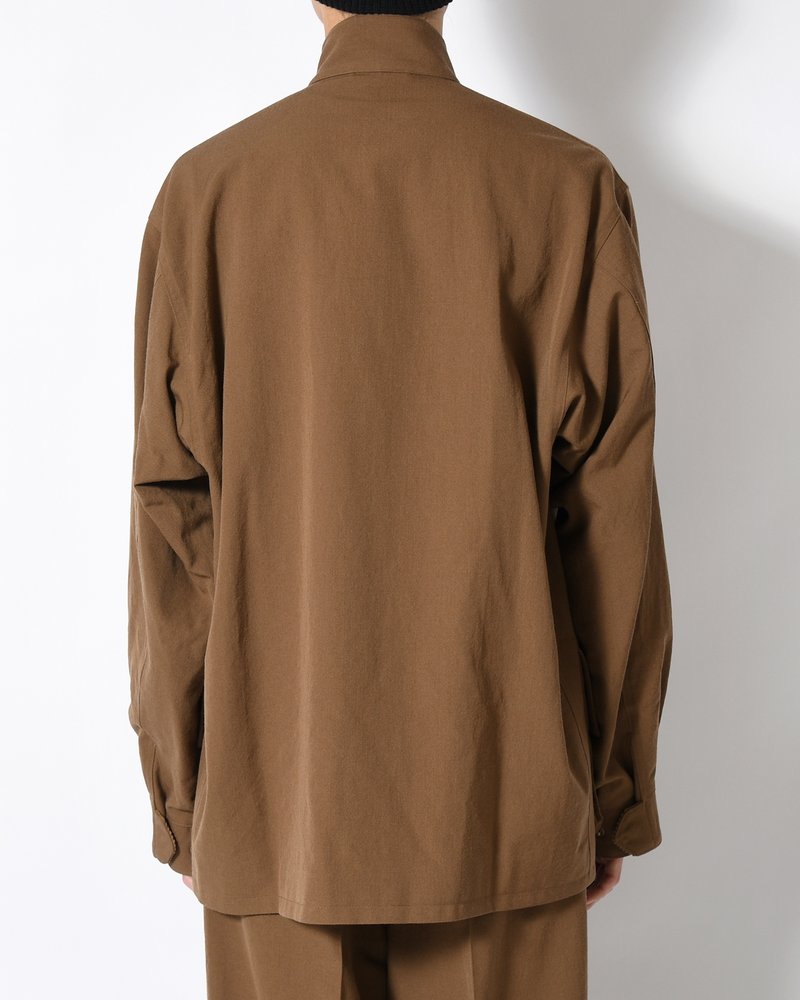 Wool Gabardine Rider's Jacket -KhakiBeige-