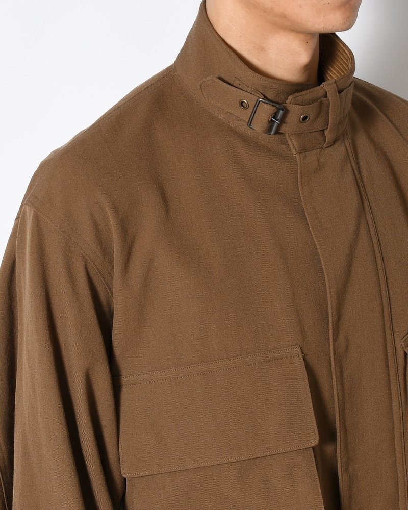 Wool Gabardine Rider's Jacket -KhakiBeige-
