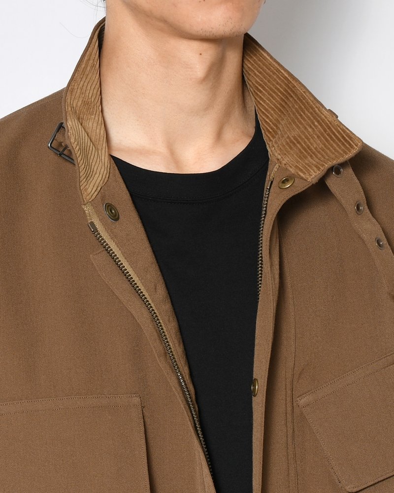 Wool Gabardine Rider's Jacket -KhakiBeige-
