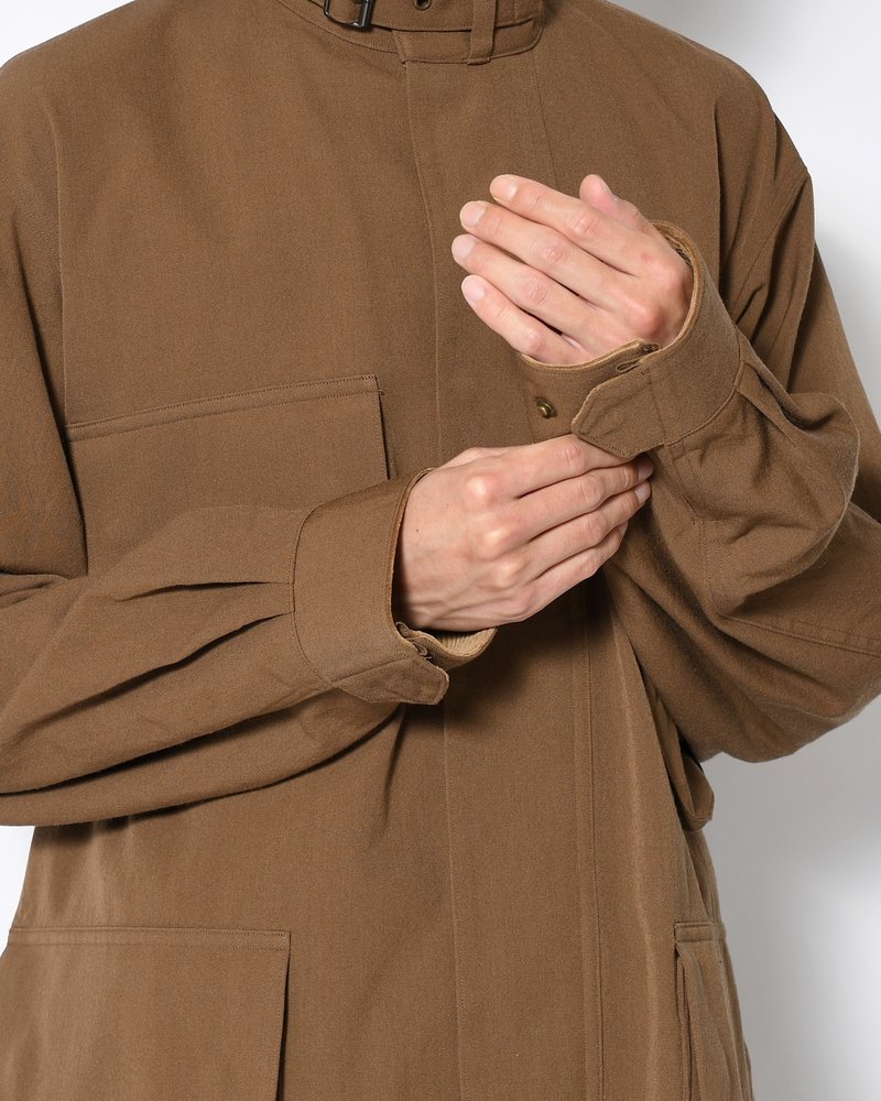 Wool Gabardine Rider's Jacket -KhakiBeige-