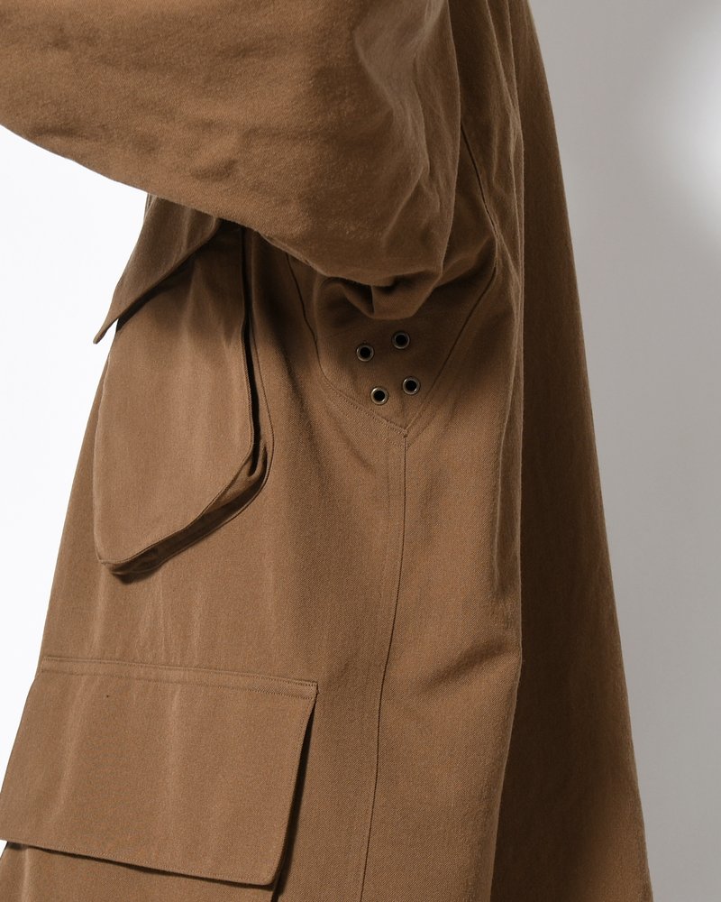 Wool Gabardine Rider's Jacket -KhakiBeige-