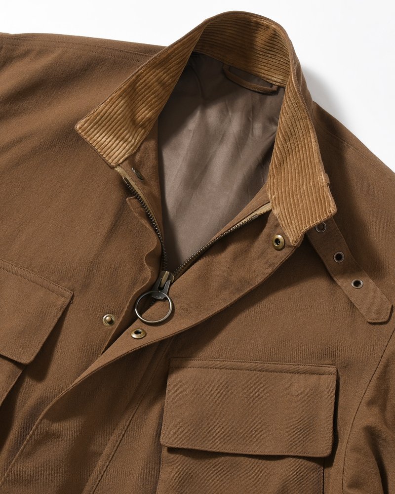 Wool Gabardine Rider's Jacket -KhakiBeige-