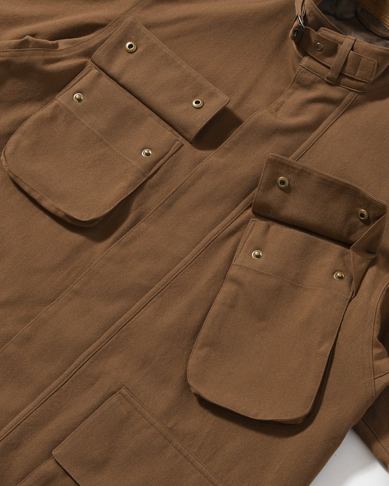 Wool Gabardine Rider's Jacket -KhakiBeige-