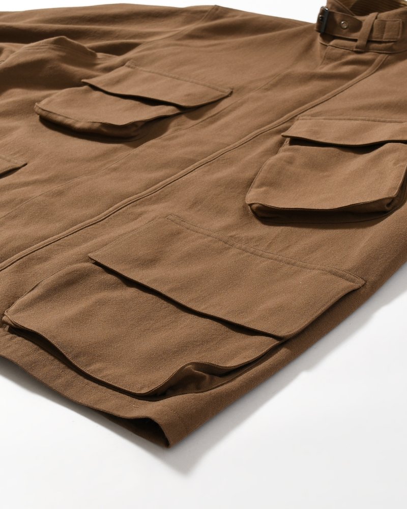 Wool Gabardine Rider's Jacket -KhakiBeige-