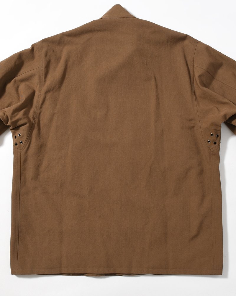 Wool Gabardine Rider's Jacket -KhakiBeige-