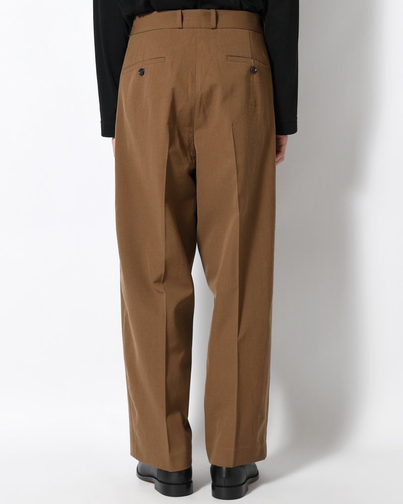 Wool Gabardine Trousers -KhakiBeige-