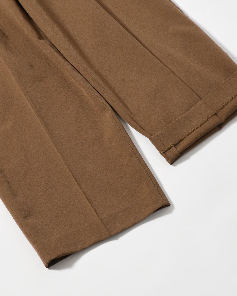 Wool Gabardine Trousers -KhakiBeige-