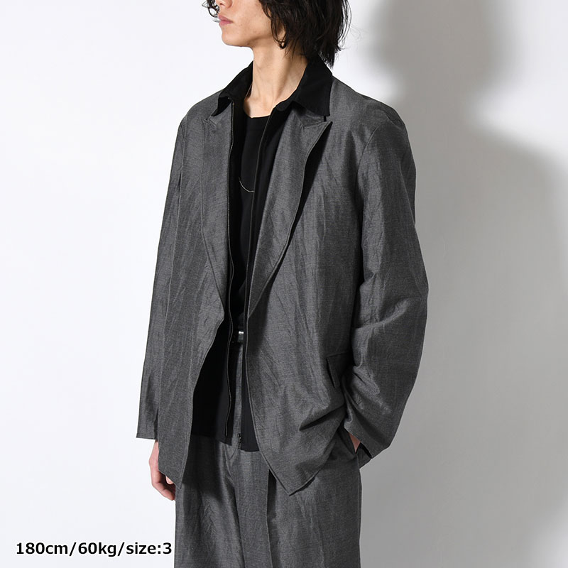 Silk-Wo-Co Peaked Lapel Cardigan Jacket -2.COLOR-