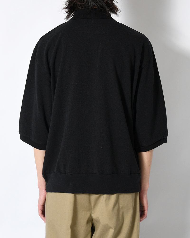 Co/Silk Nep Skipper Cropped Sleeve -Black-