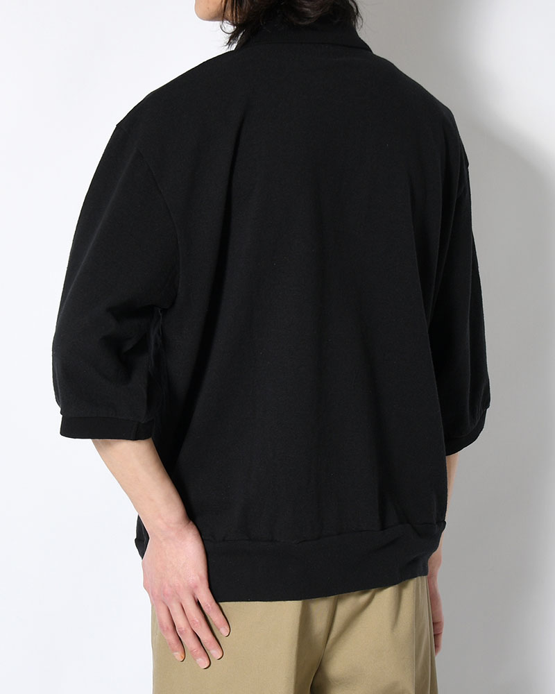 Co/Silk Nep Skipper Cropped Sleeve -Black-