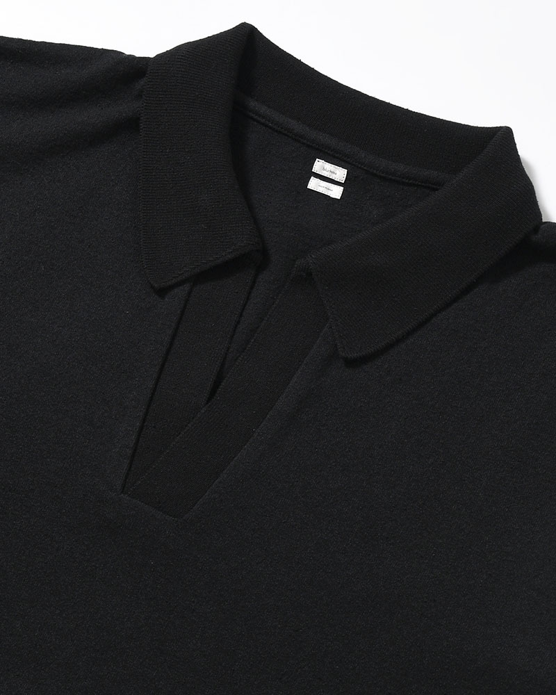 Co/Silk Nep Skipper Cropped Sleeve -Black-