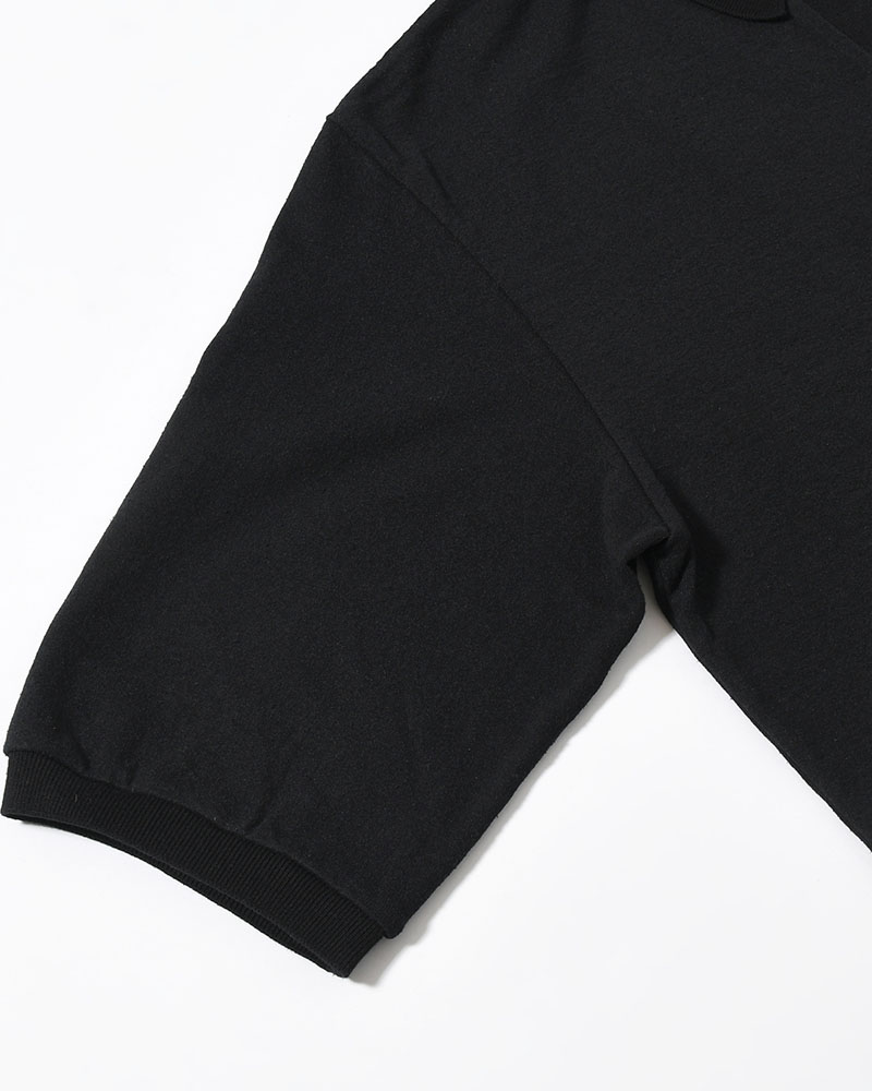Co/Silk Nep Skipper Cropped Sleeve -Black-