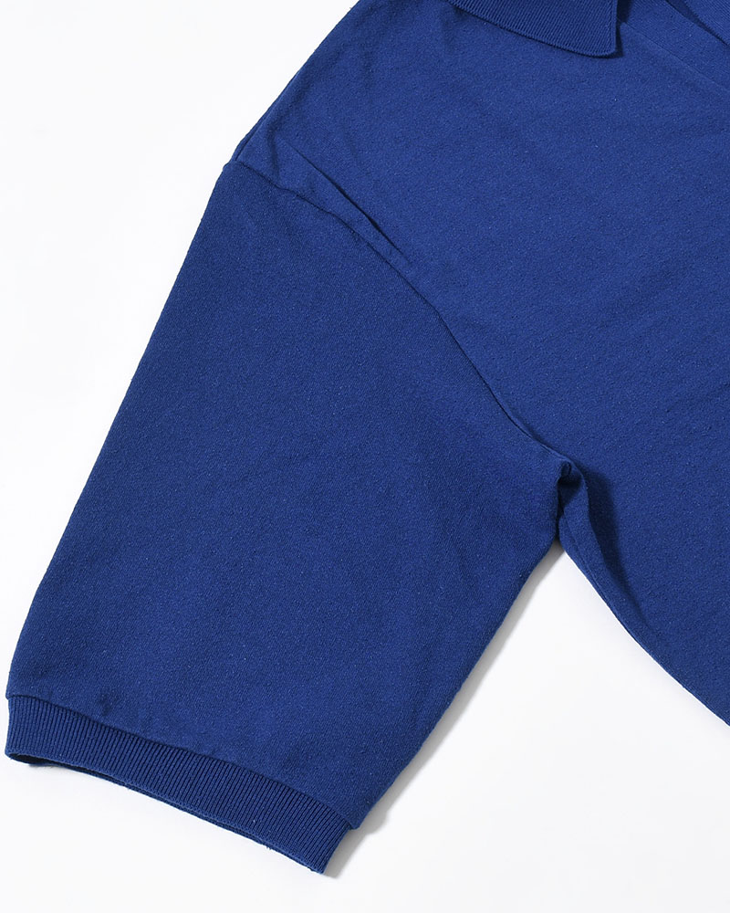 Co/Silk Nep Skipper Cropped Sleeve -Blue-