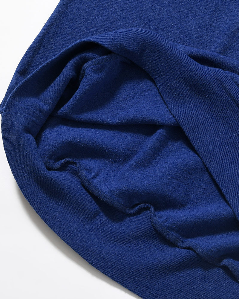 Co/Silk Nep Skipper Cropped Sleeve -Blue-