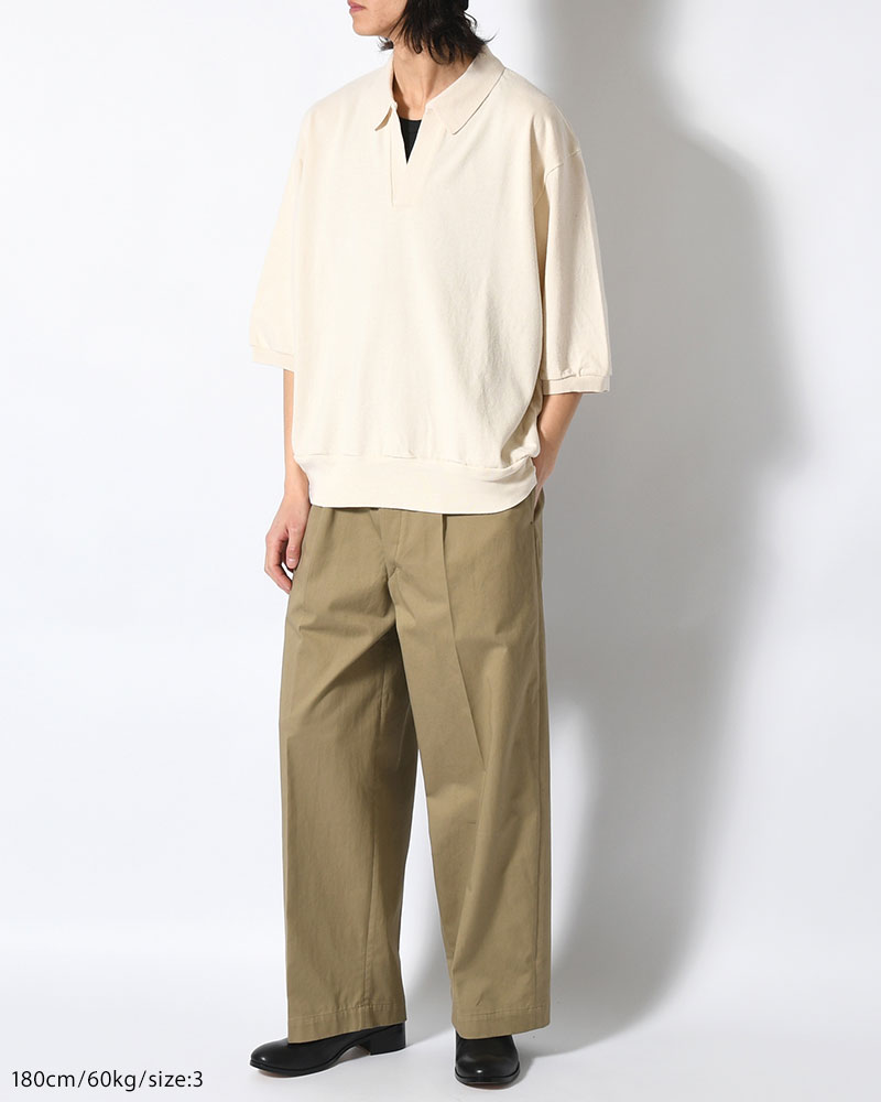 Co/Silk Nep Skipper Cropped Sleeve -Ivory-