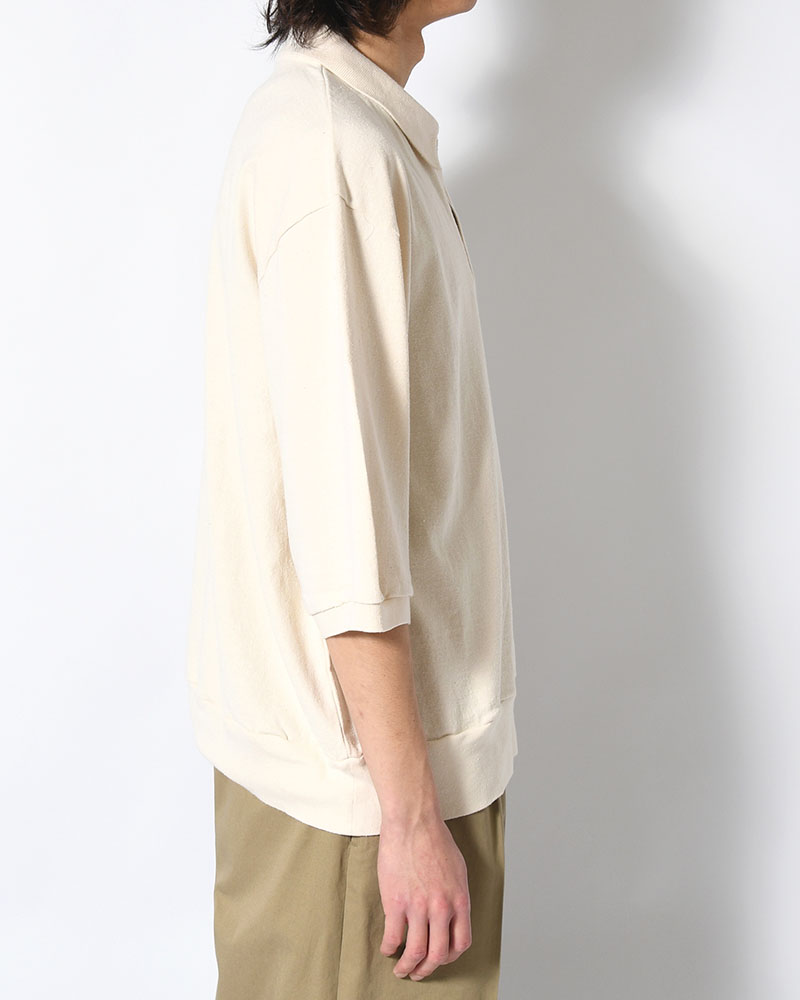Co/Silk Nep Skipper Cropped Sleeve -Ivory-