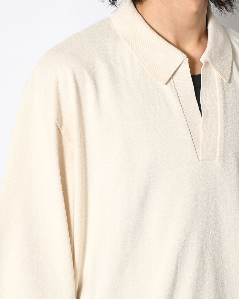 Co/Silk Nep Skipper Cropped Sleeve -Ivory-