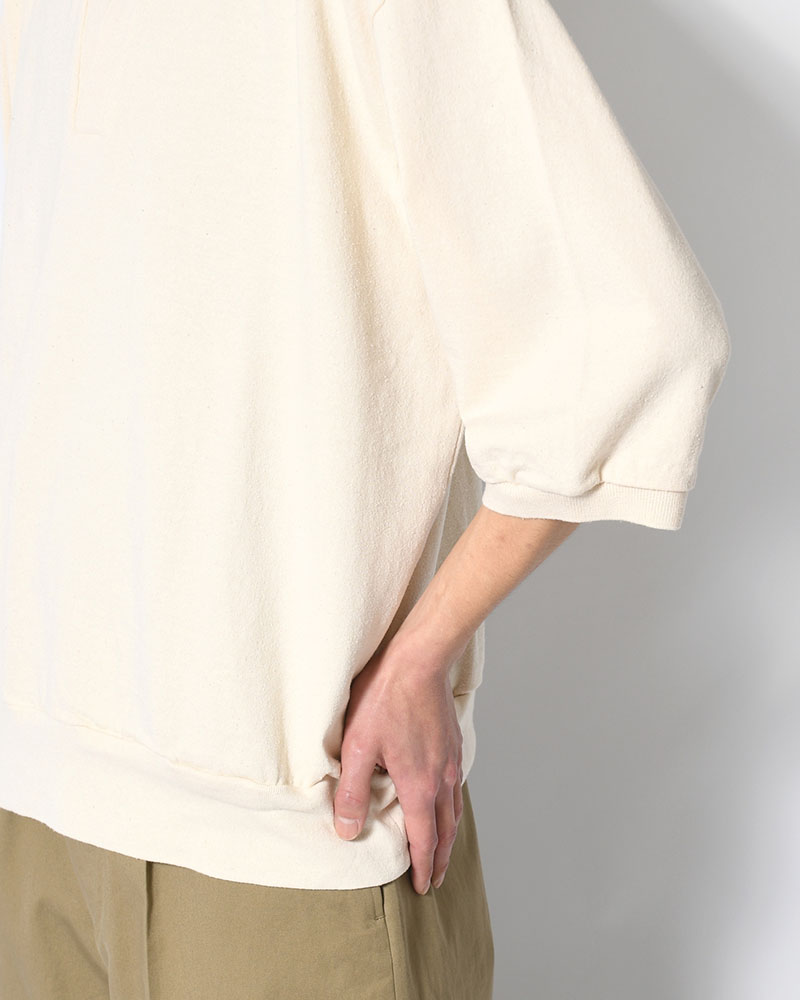 Co/Silk Nep Skipper Cropped Sleeve -Ivory-