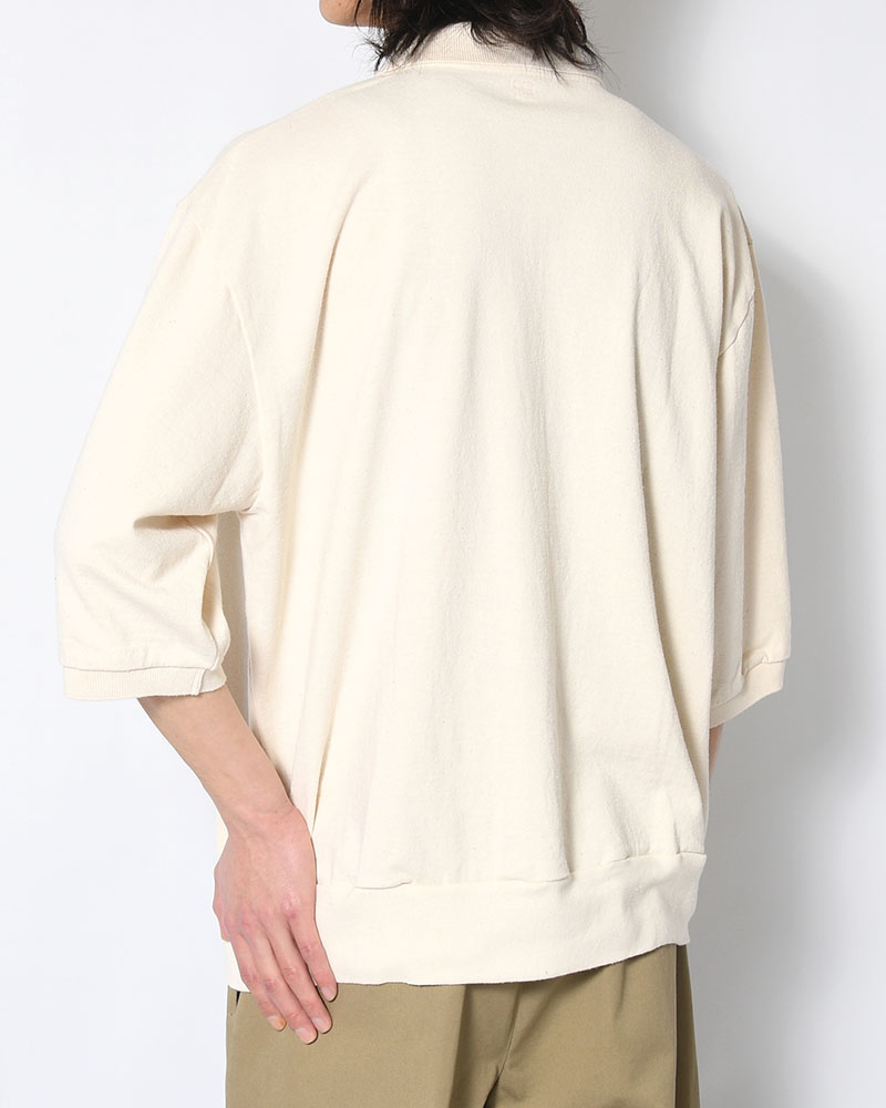 Co/Silk Nep Skipper Cropped Sleeve -Ivory-