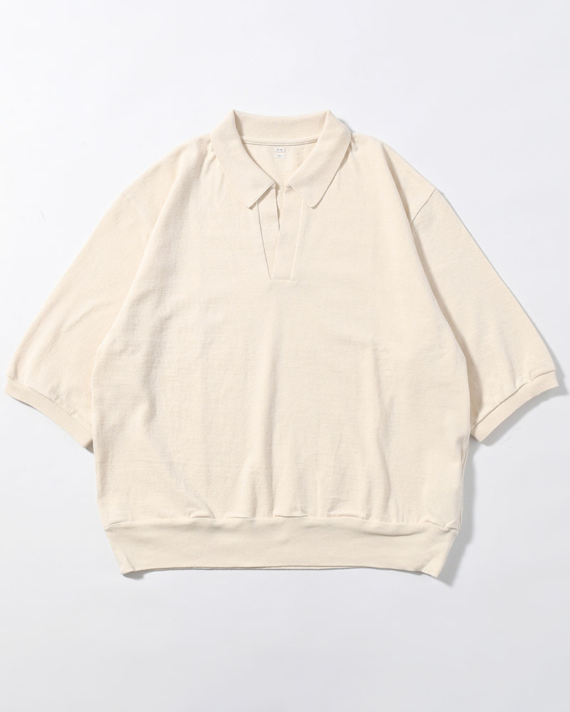 Co/Silk Nep Skipper Cropped Sleeve -Ivory-