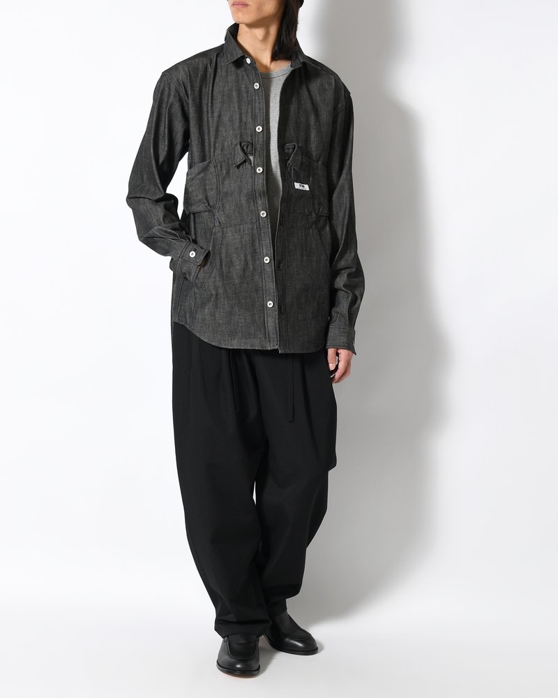 Marsupial "Kangaroo" Denim chemise -BLACK-
