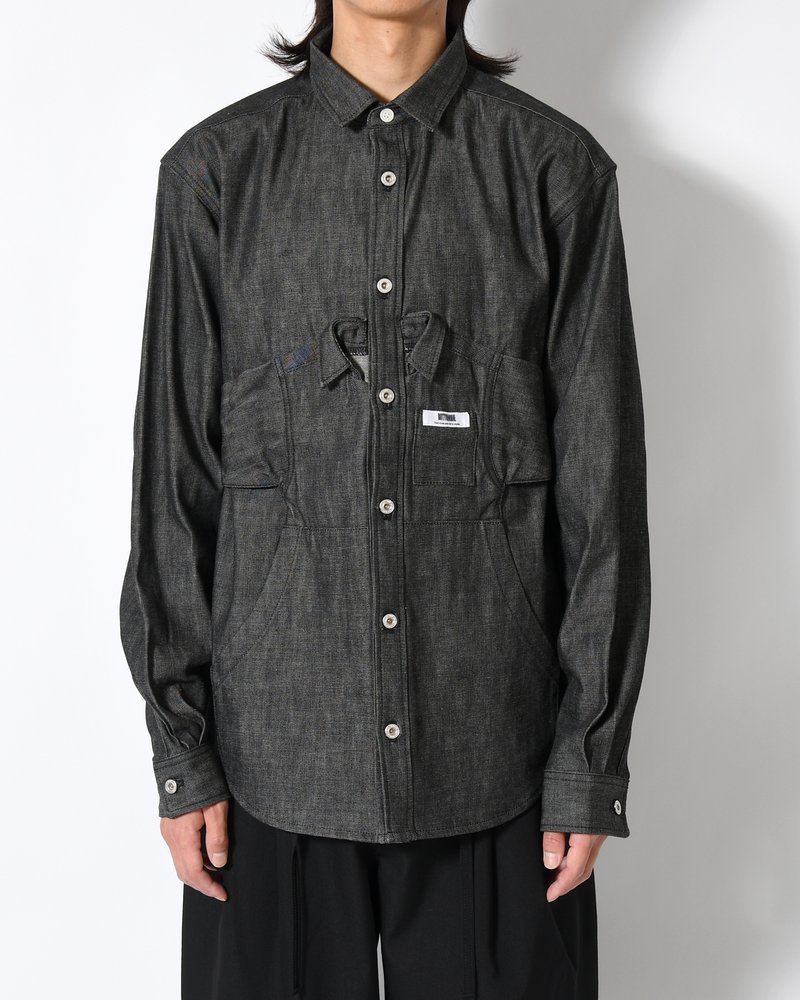 Marsupial "Kangaroo" Denim chemise -BLACK-