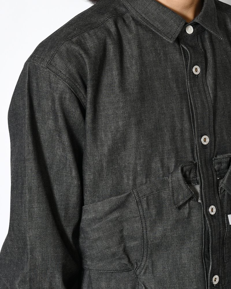 Marsupial "Kangaroo" Denim chemise -BLACK-