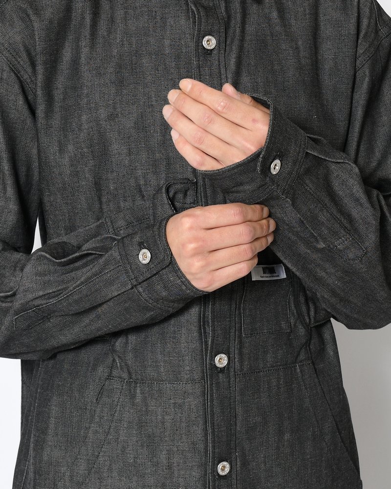 Marsupial "Kangaroo" Denim chemise -BLACK-