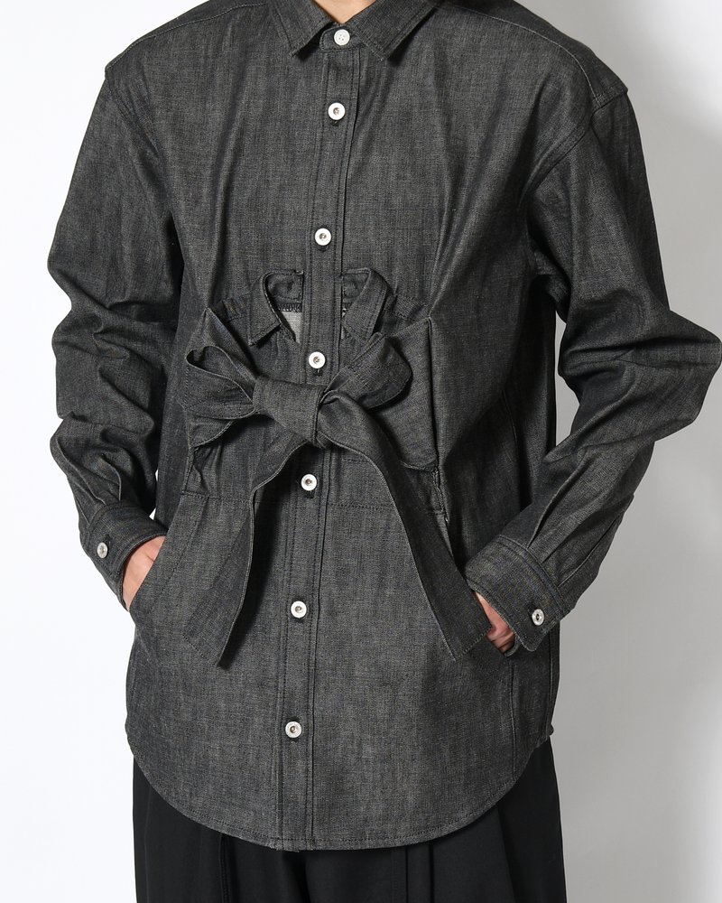 Marsupial "Kangaroo" Denim chemise -BLACK-