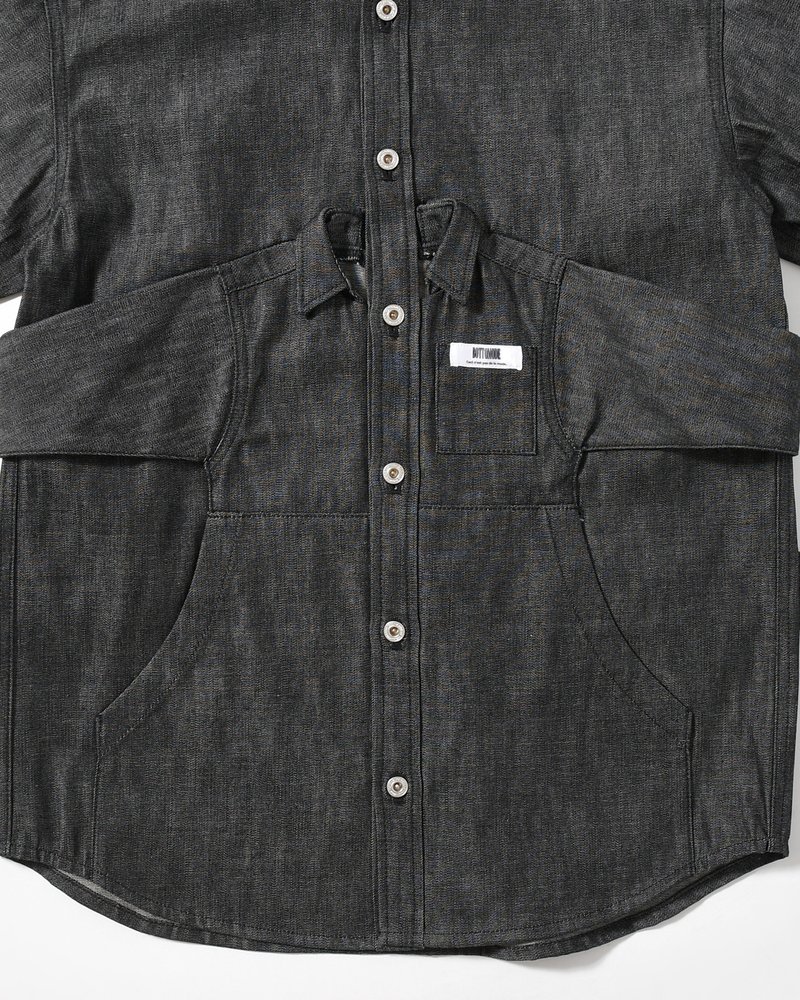 Marsupial "Kangaroo" Denim chemise -BLACK-