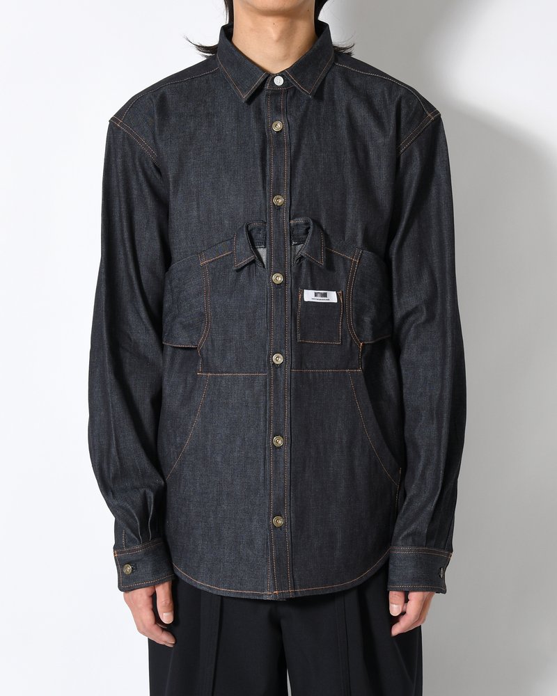 Marsupial "Kangaroo" Denim chemise -INDIGO-