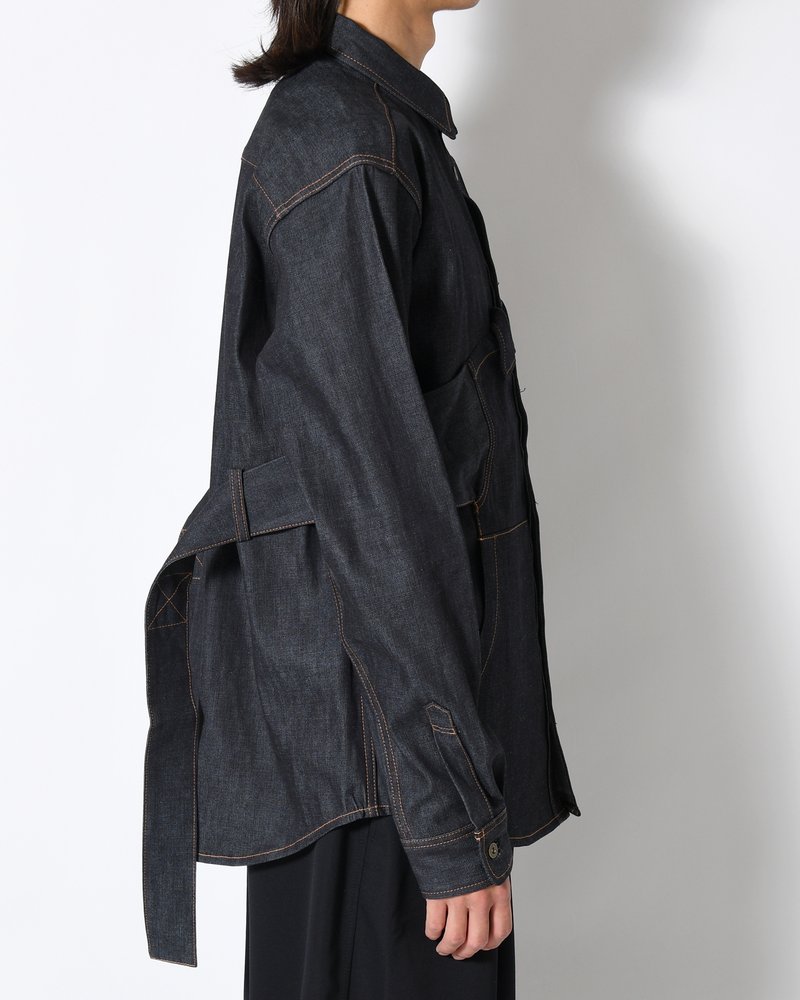 Marsupial "Kangaroo" Denim chemise -INDIGO-