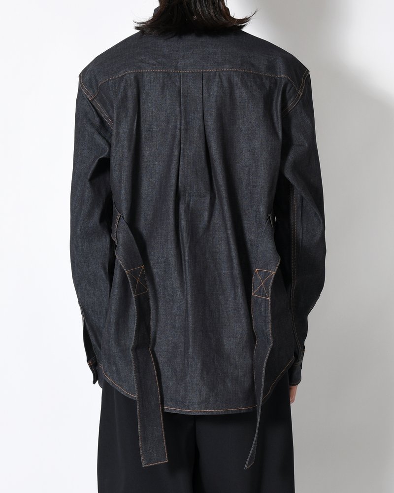 Marsupial "Kangaroo" Denim chemise -INDIGO-