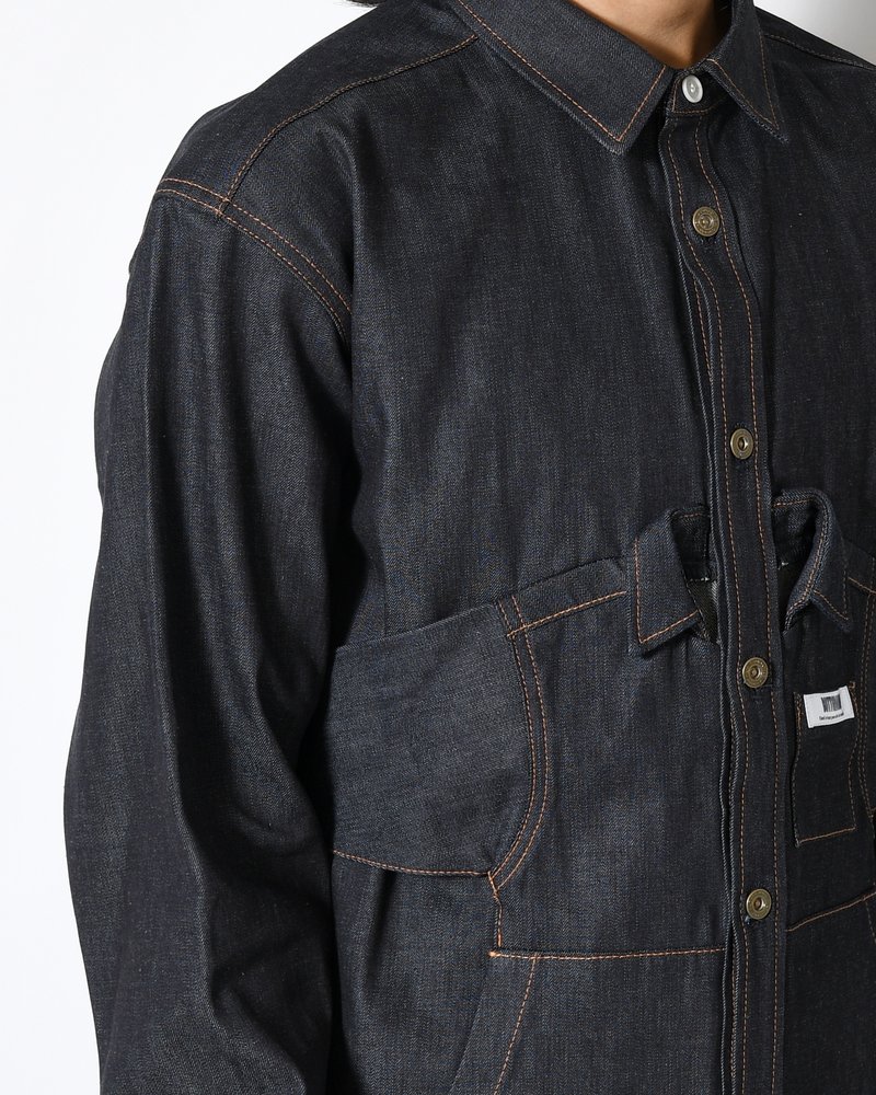 Marsupial "Kangaroo" Denim chemise -INDIGO-