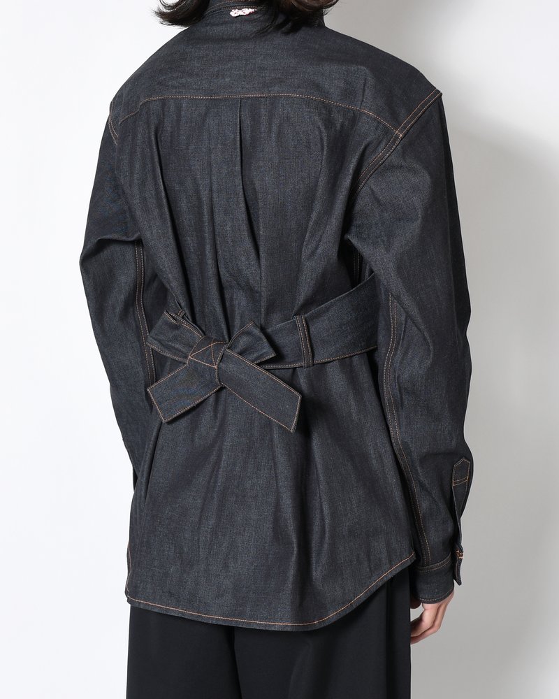 Marsupial "Kangaroo" Denim chemise -INDIGO-