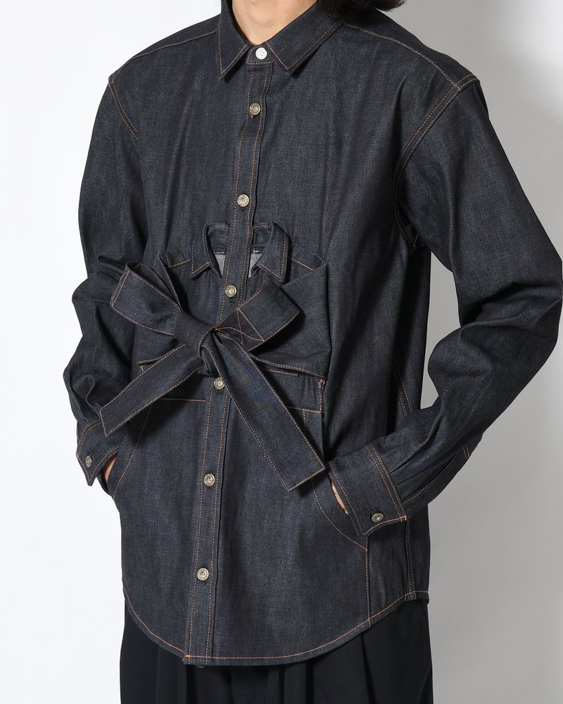 Marsupial "Kangaroo" Denim chemise -INDIGO-