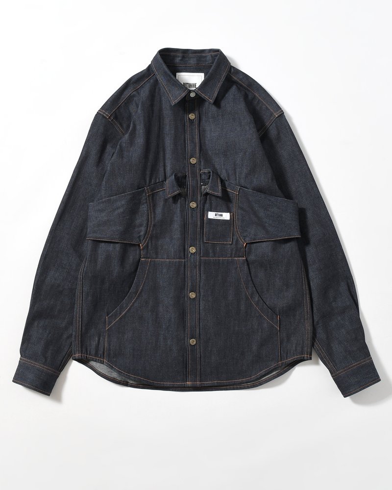 Marsupial "Kangaroo" Denim chemise -INDIGO-