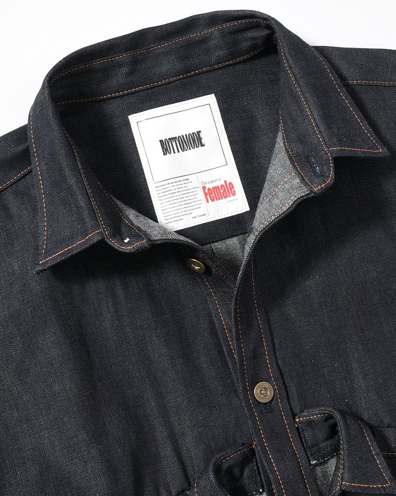 Marsupial "Kangaroo" Denim chemise -INDIGO-