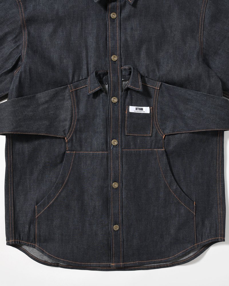 Marsupial "Kangaroo" Denim chemise -INDIGO-
