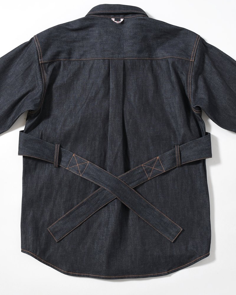 Marsupial "Kangaroo" Denim chemise -INDIGO-