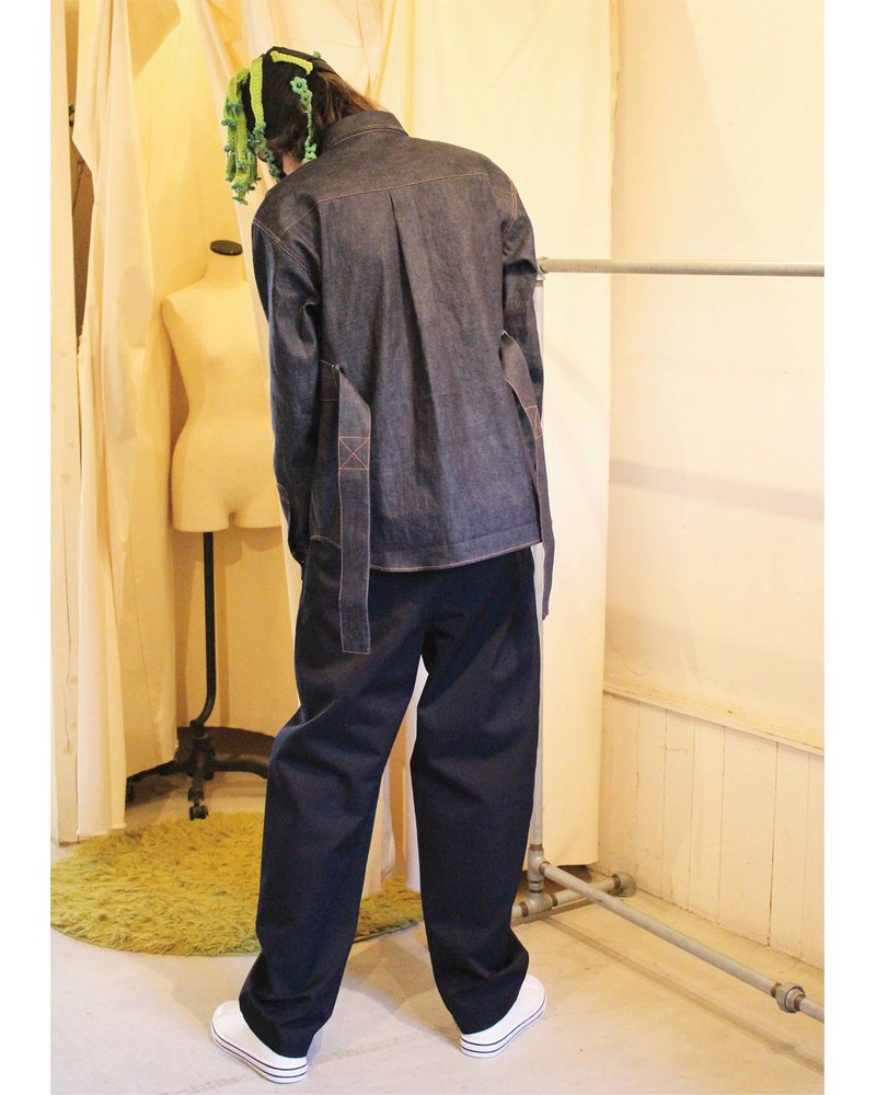 Marsupial "Kangaroo" Denim chemise -INDIGO-