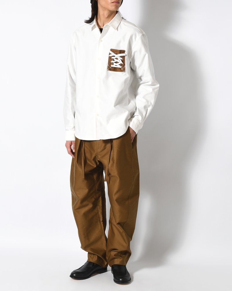 Mimicry "Shoes Pocket" shemise -BROWN(POCKET)-