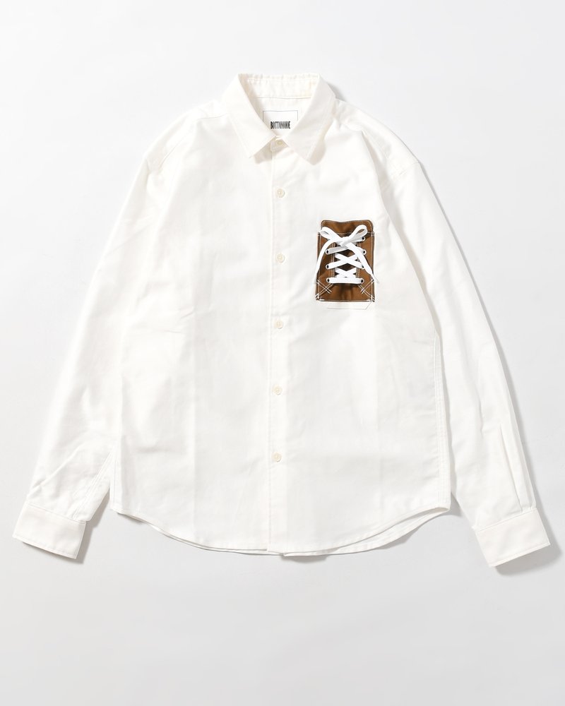 Mimicry "Shoes Pocket" shemise -BROWN(POCKET)-
