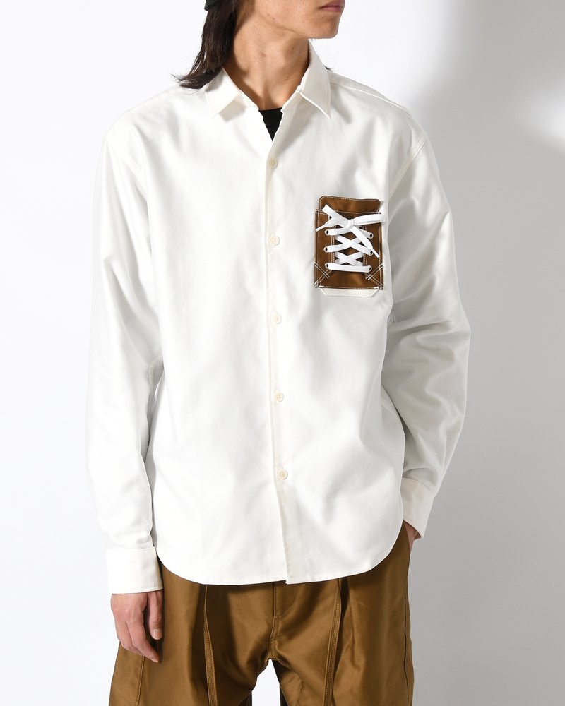 Mimicry "Shoes Pocket" shemise -BROWN(POCKET)-