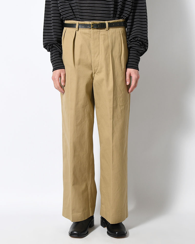 52 Wide Chino Pants -Beige-