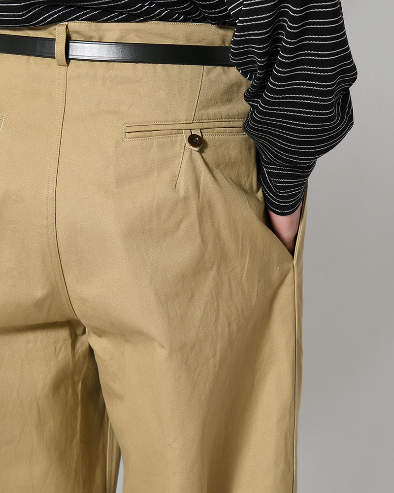 52 Wide Chino Pants -Beige-