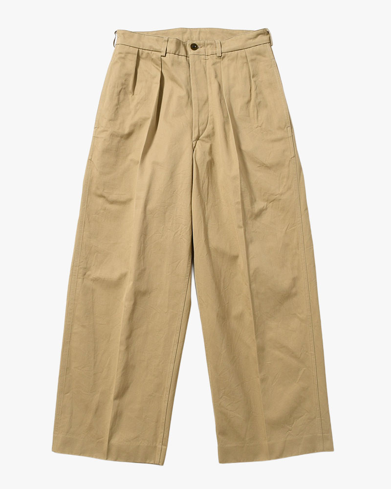 52 Wide Chino Pants -Beige-